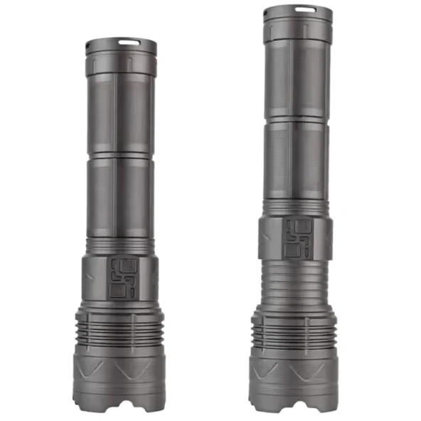 Şarj Edilebilir Zoomlu El Feneri - Wison - 6000 Lümen - 60 Watt - 3