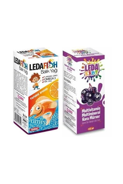 LEDAPHARMA LEDAPHARMA Ledafish Balık Yağı 150 Ml+leda Kids Kara Mürver Ekstresi 125 Ml ürün görseli 1