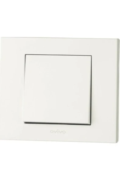 Ovivo Grano Beyaz Tekli Anahtar Çerçeve Dahil ürün görseli 1