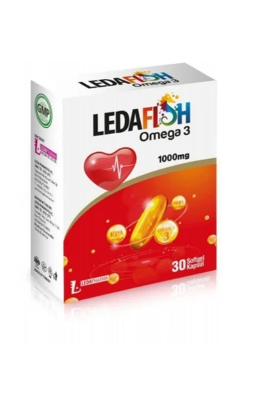 LEDAPHARMA LEDAPHARMA Leda Fish Omega 3 Kapsül Balık Yağı Gıda Takviyesi Beyin Geliştirici