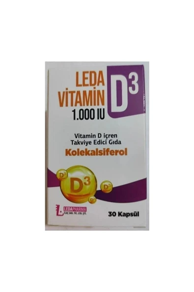 LEDA LEDA Pharma Vitamin D3 (30 Kapsül) ürün görseli 1