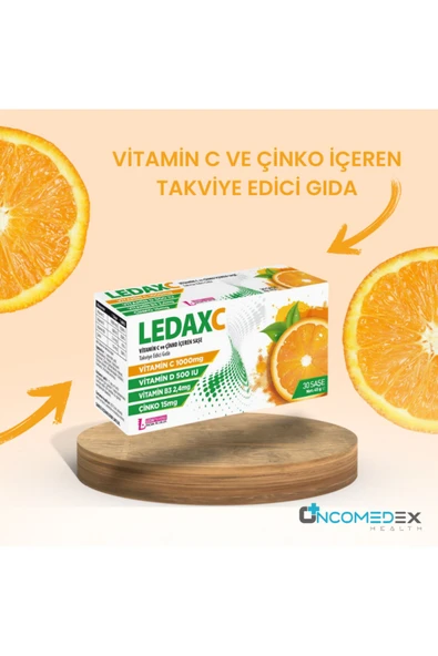 LEDAPHARMA LEDAPHARMA Ledax C Vıtamın 1000 mg 30 Saşe