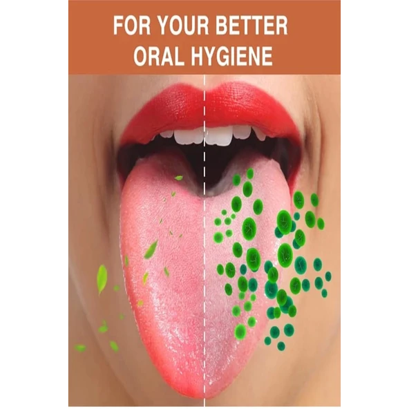 Hijyenik Dil Kazıyıcı Temizleme Dil Sıyırıcı Dil Temizleyici Bakır Hilal - 4