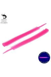 Silikon Kurt Yem - LRF Yem - 1g 70mm - Fishack Wormix - 10 Adet - Pink Glow - UV Silikon ürün görseli 1