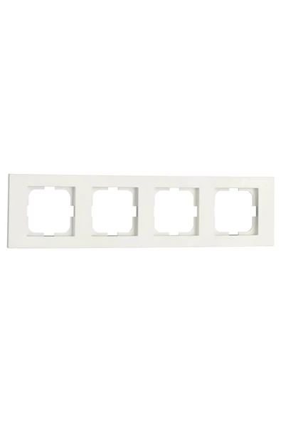 8 Adet Grano Beyaz Dörtlü Çerçeve 8'li Paket / Set ürün görseli 1