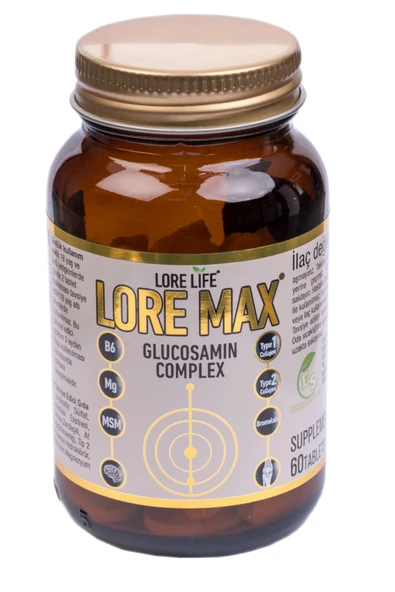 LORELİFE LORELİFE Lore Max Glukozamin Complex Takviye Edici Gıda 60 Tb ürün görseli 1