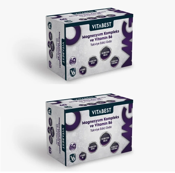 Vitabest Magnezyum Kompleks Ve Vitamin B6 120 Tablet ürün görseli