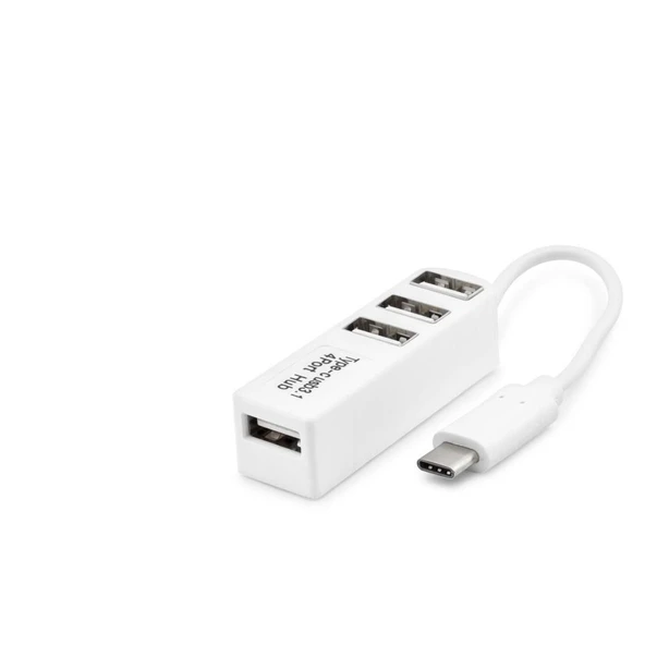 Type-C Hub 4*Usb Beyaz (Telefon Uyumlu) HDX7015 - 1