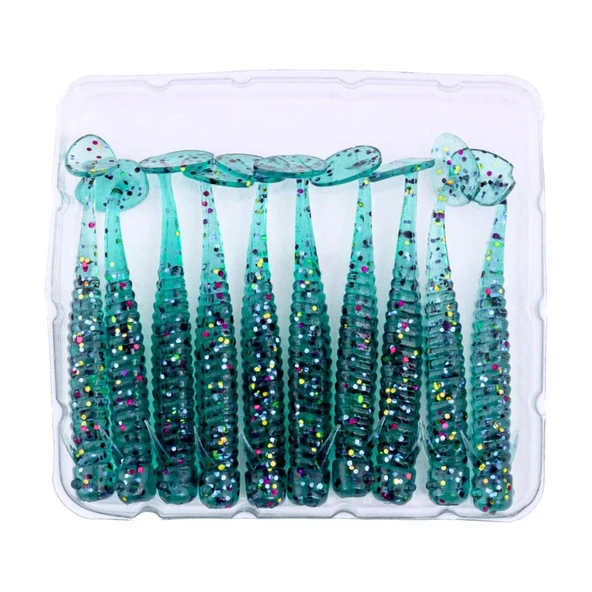 Silikon Kurt Yem - 1g 50mm - Fishack Wormix - 10 Adet - Blue - Resim 3