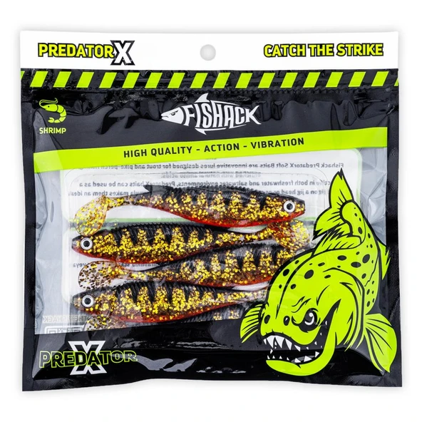 Silikon Sahte Balık - 10g 100mm - Fishack PredatorX - UV Boyalı - Lava - Resim 5
