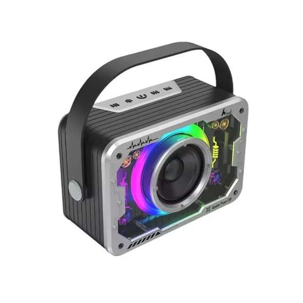 Vtn-82 Taşınabilir Kablosuz Işıklı Bluetooth Hoparlör Ses Değiştirme Özellikli - 4