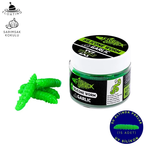 Silikon Yüzen Alabalık Yemi - Floating - 37mm - Sarımsak Kokulu - Yeşil - UV Silikon - Trout Bait ürün görseli 1