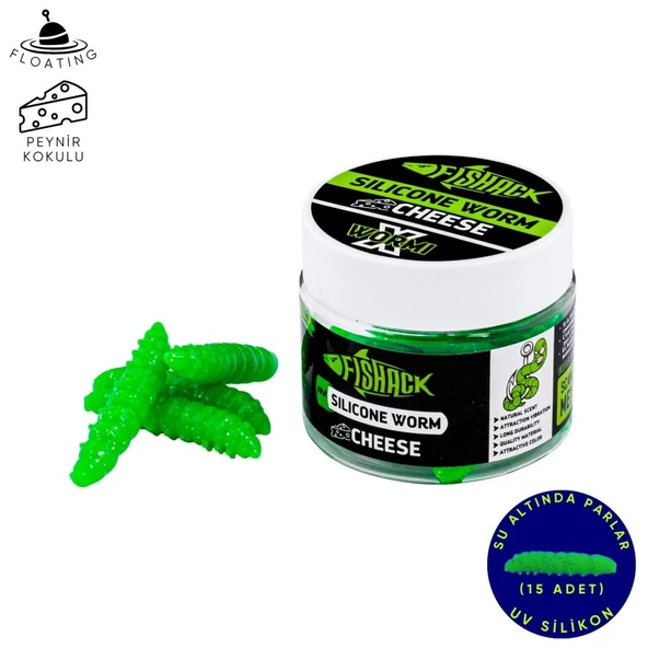 Silikon Yüzen Alabalık Yemi - Floating - 37mm - Peynir Kokulu - Yeşil - Trout Bait ürün görseli 1