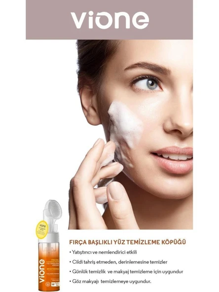 vione Aydınlatıcı Besleyici Özel Fırçalı Yüz Temizleme Köpüğü 150ml - 2