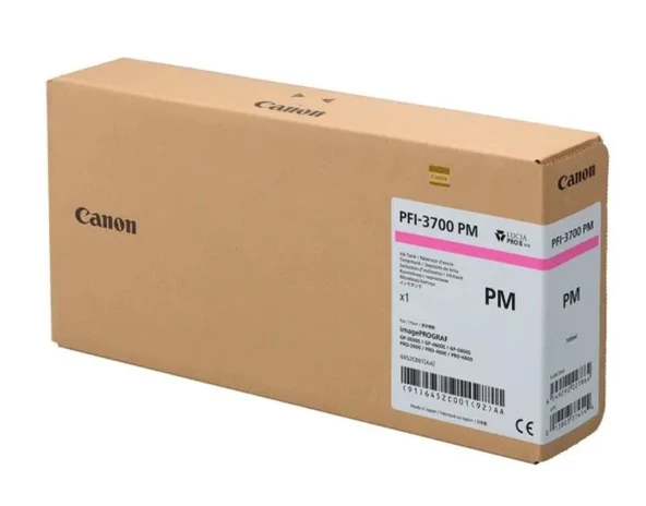 Canon PFI-3700 PM (Photo Magenta) Kırmızı Orijinal Mürekkep Kartuş 700 ml. (6452C001) ürün görseli