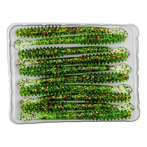 Silikon Sahte Kurt Yem - 2,2g 87mm - Fishack Wormix - Jungle - Resim 3