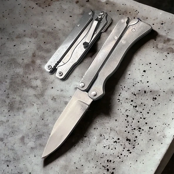 Katlanan Kelebek Çakı Metalik 15 Cm ürün görseli 1