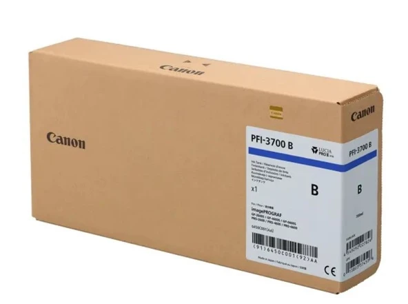 Canon PFI-3700 B (Blue) Mavi Orijinal Mürekkep Kartuş 700 ml. (6450C001) - 1