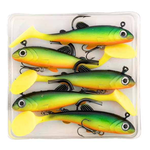 Silikon Sahte Balık - 15g 100mm - Üçlü İğneli - Fishack - UV Boyalı - Liechen - Resim 5