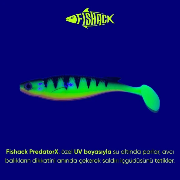 Silikon Sahte Balık - 10g 100mm - Fishack PredatorX - UV Boyalı - Twitch - Resim 3