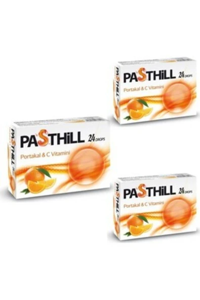 LEDAPHARMA LEDAPHARMA Pasthill Portakal 3'lü Paket X 24 Adet