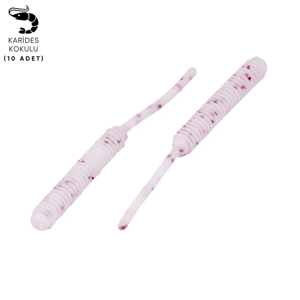 Silikon Kurt Yem - LRF Yem - 1g 52mm - Fishack Wormix - 10 Adet - White ürün görseli 1