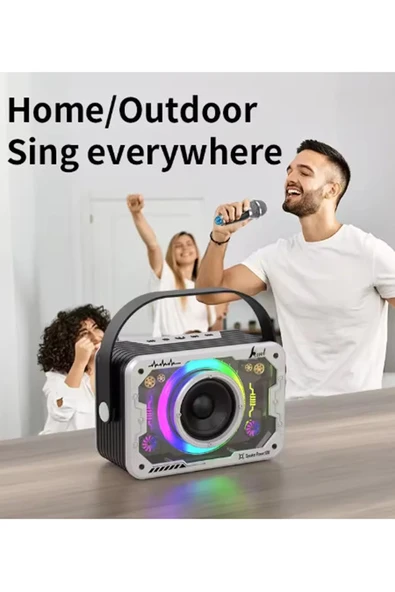 Vtn-82 Taşınabilir Kablosuz Işıklı Bluetooth Hoparlör Ses Değiştirme Özellikli - 10