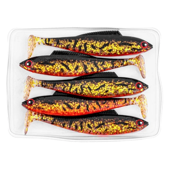 Silikon Sahte Balık - 4,5g 85mm - Fishack PredatorX - UV Boyalı - Copper - Resim 4