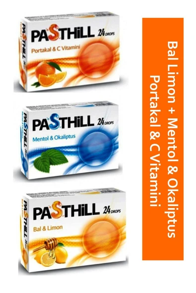 LEDAPHARMA LEDAPHARMA Pasthıll 24 Kapsül Drops C Vitamini - Limon - Portakal - Mentol ürün görseli 1