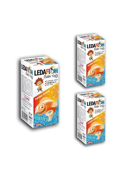 LEDAPHARMA LEDAPHARMA Ledafish Balık Yağı Şurup 150ml X3 Adet