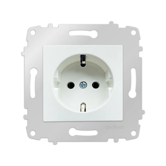 15 Adet Ovivo Grano Beyaz Topraklı Priz Çerçevesizdir - Resim 2