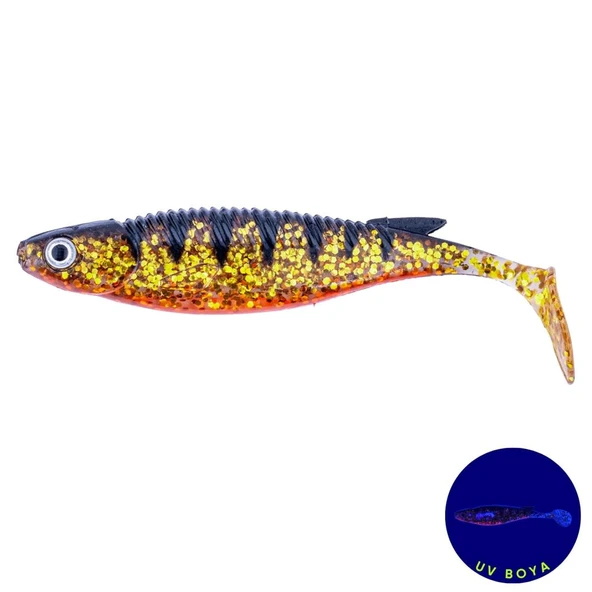 Silikon Sahte Balık - 10g 100mm - Fishack PredatorX - UV Boyalı - Lava ürün görseli 1