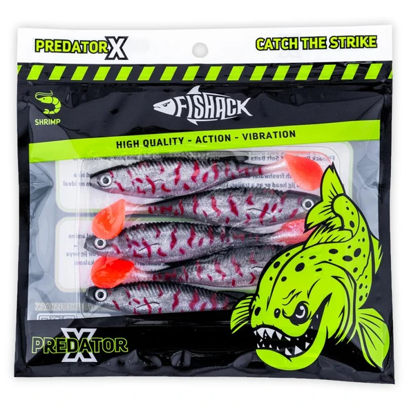 Silikon Sahte Balık - 10g 100mm - Fishack PredatorX - UV Boyalı - Venom - Resim 5
