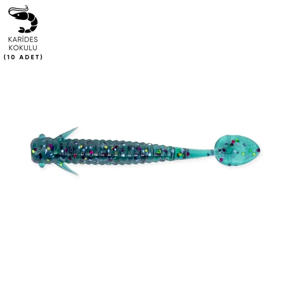 Silikon Kurt Yem - 1g 50mm - Fishack Wormix - 10 Adet - Blue ürün görseli 1