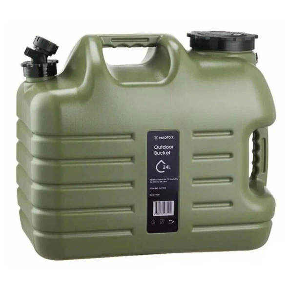 Musluklu Su Bidonu - Madfox Galon Air PE - 24 Litre - Yeşil - 547310 - 1