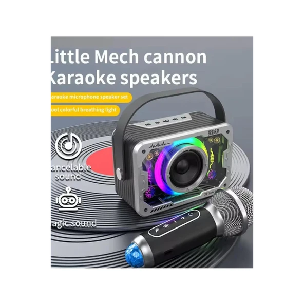 Vtn-82 Taşınabilir Kablosuz Işıklı Bluetooth Hoparlör Ses Değiştirme Özellikli - 2