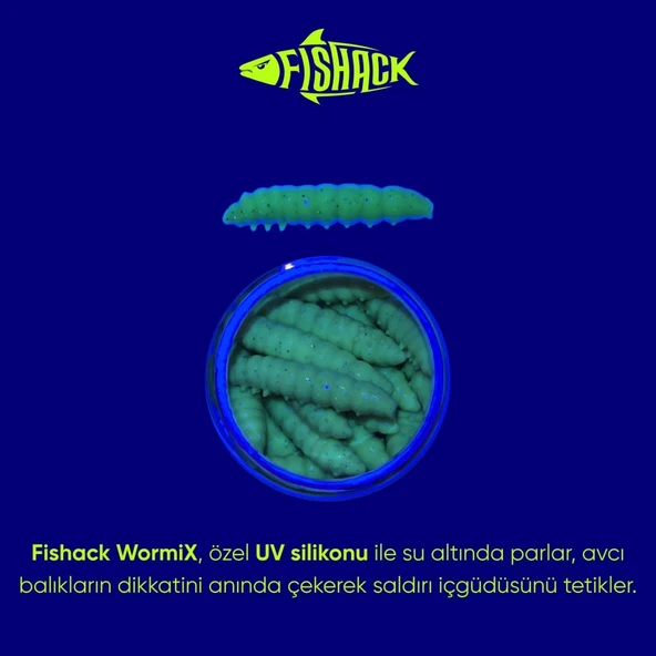 Silikon Yüzen Alabalık Yemi - Floating - 37mm - Peynir Kokulu - Küf Yeşili - UV Silikon - Trout Bait - Resim 3