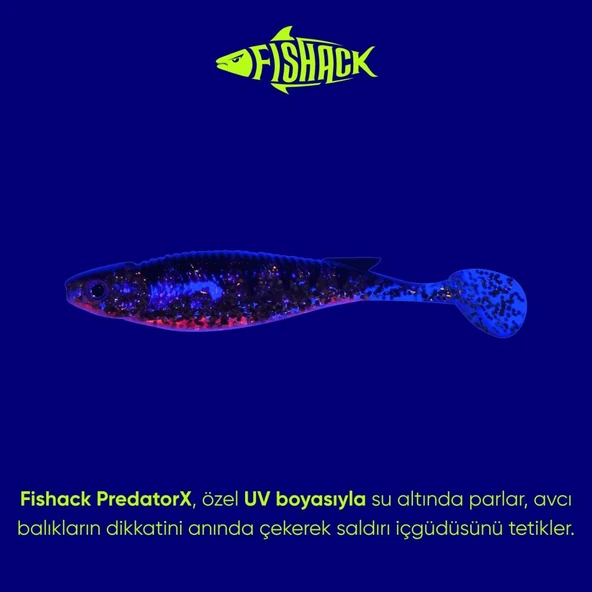 Silikon Sahte Balık - 10g 100mm - Fishack PredatorX - UV Boyalı - Lava - Resim 3