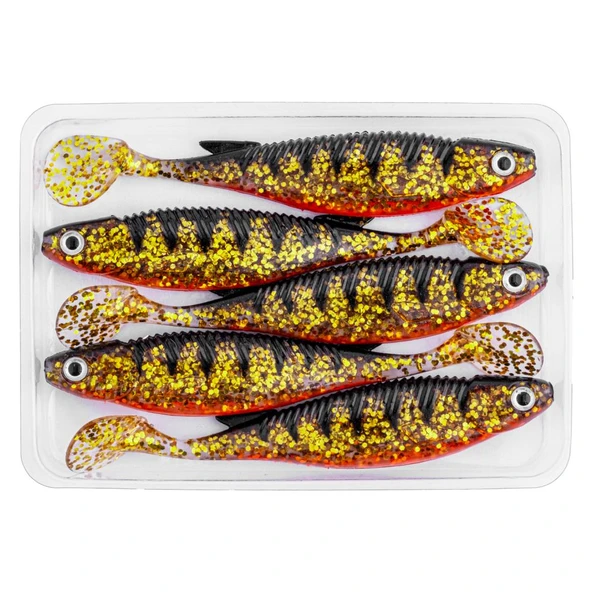 Silikon Sahte Balık - 10g 100mm - Fishack PredatorX - UV Boyalı - Lava - Resim 4