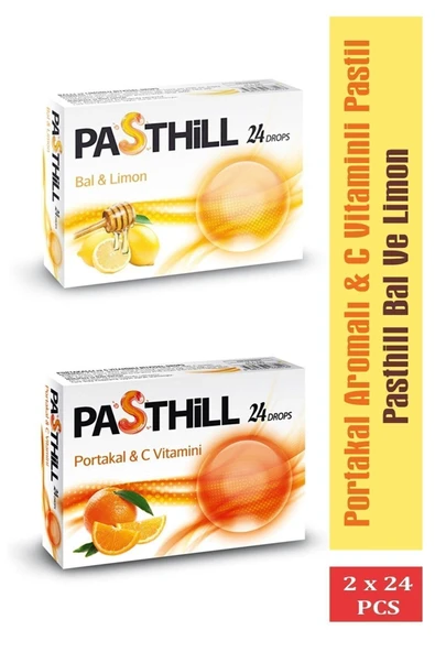 LEDAPHARMA LEDAPHARMA Pasthill Bal Ve Limon & Portakal & C Vitamini 24 Adet Boğaz Pastil