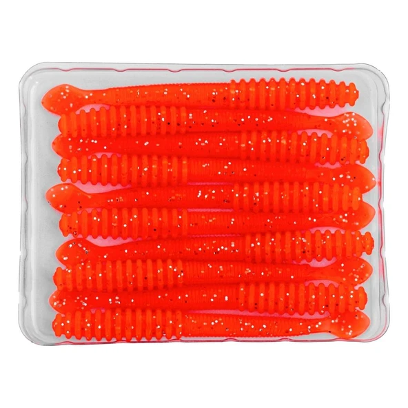 Silikon Sahte Kurt Yem - 2,2g 87mm - Fishack Wormix - Flare - UV Silikon - Resim 4