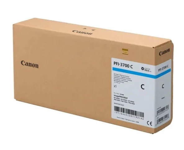Canon PFI-3700 C (Cyan) Mavi Orijinal Mürekkep Kartuş 700 ml. (6445C001) ürün görseli