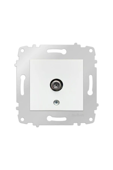 20 Adet Grano Beyaz Uydu Tv Prizi F Konnektör Çerçevesizdir - Resim 2