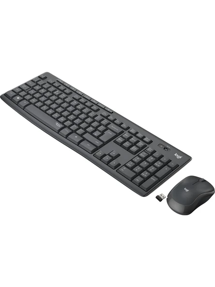 Logitech MK295 Sessiz Kablosuz Türkçe Klavye Mouse Seti - Siyah