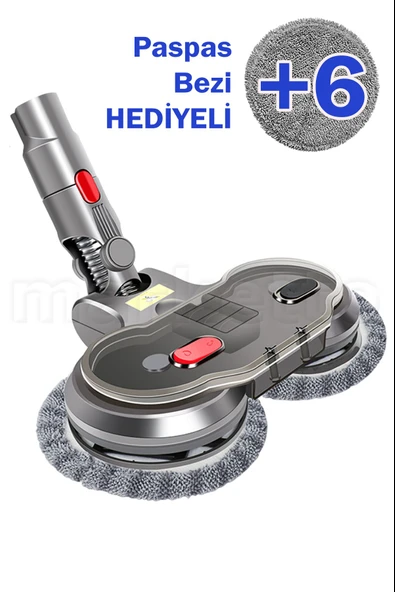 Dyson V7 Uyumlu Mop Temizleme Başlığı Su Hazneli / Tanklı Emici +6 Mop
