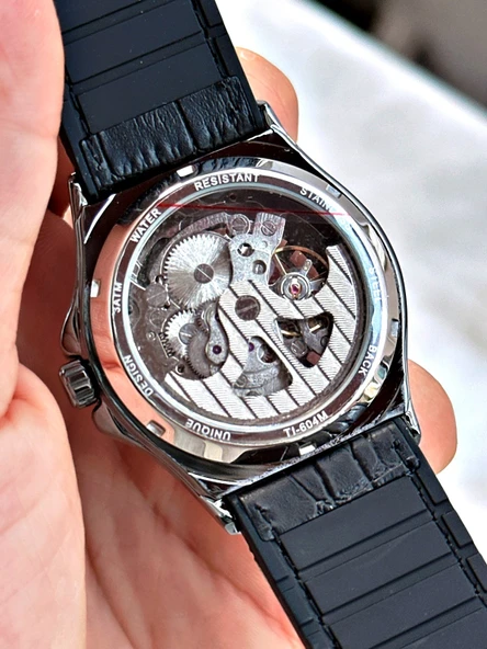 TI-604C TIGER OTOMATİK ÇELİK ERKEK SAATİ - Resim 2