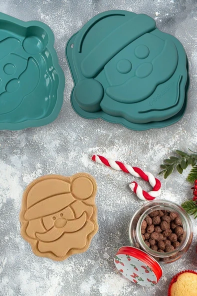 İronika Yılbaşı Temalı Noel Baba Christmas Silikon Kek Kalıbı - 1