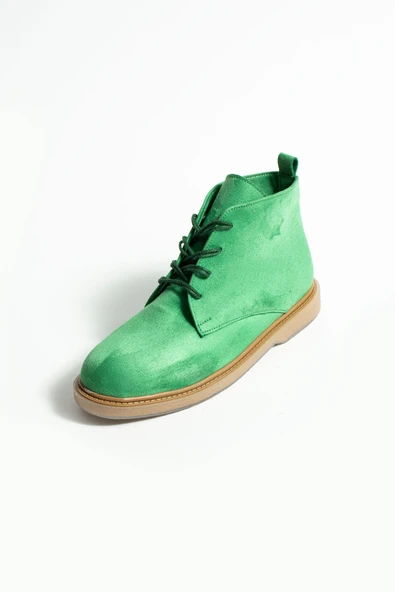 Pembe Potin Kauçuk Taban Lastikli Sıcak Astar Haşpapi Kadın Bot 024-963-23Süet - Resim 9