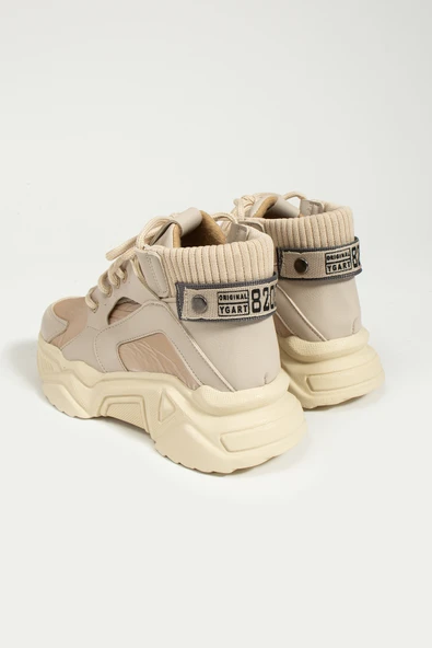 Pembe Potin Bağcıklı Sıcak Astar Kalın Taban Spor Kadın Bot & Bootie 36-201-23Ygart - Resim 12