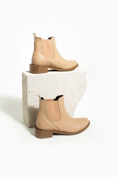 Pembe Potin Rahat Taban Lastikli Kadın Bot&Bootie 012-1020-22Cilt - 12